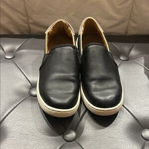 UGG Women’s Black and Cream Slip-On Loafers